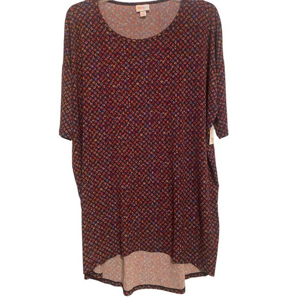 NWT! LULAROE Irma Starburst Print High-Low Oversize Tunic Small - Picture 1 of 5